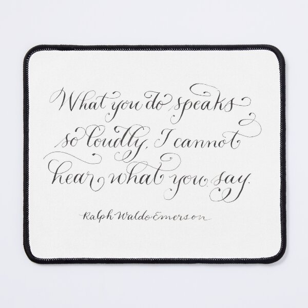 Item preview, Handwritten Emerson quote calligraphy art designed and sold by Melissa Renee.