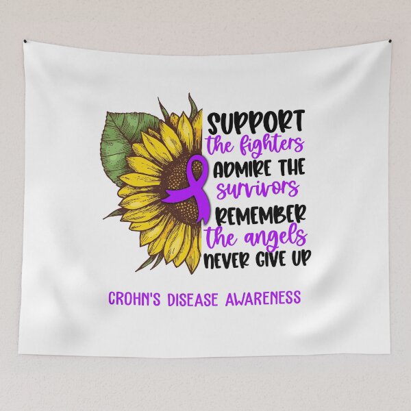 Item preview, Crohn's Disease Awareness - Support the Fighters Admire the Survivors Remember the Angels Never Give Up designed and sold by whlrcheryl.