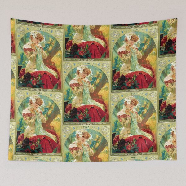 Item preview, Lefevre-Utile Sarah Bernhardt  Vintage Art Nouveau by Alphonse Mucha designed and sold by TeeARTHY.