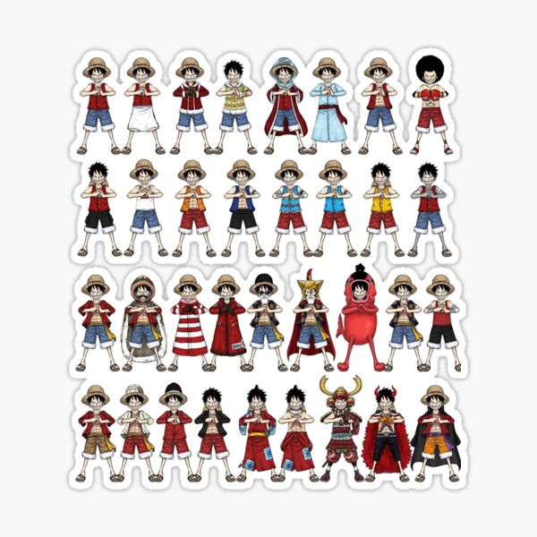 One Piece Weird Pirates and Busty girls - Luffy - Sticker