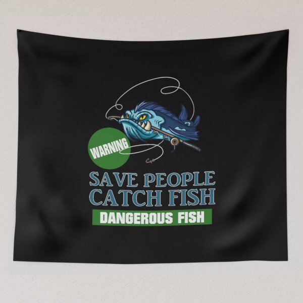 Item preview, Dangerous Fish Attention Fish Catch Fishing designed and sold by SoSuck.
