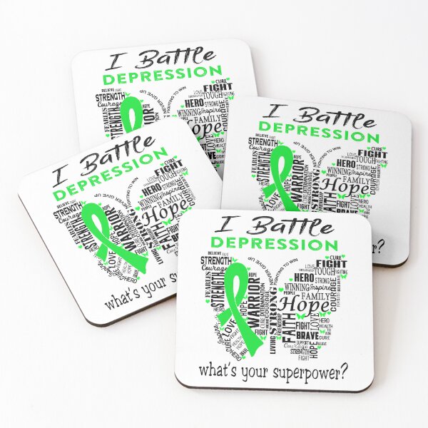 Item preview, Depression Warrior - I Battle Depression What is your Superpower? designed and sold by KirstybShop.