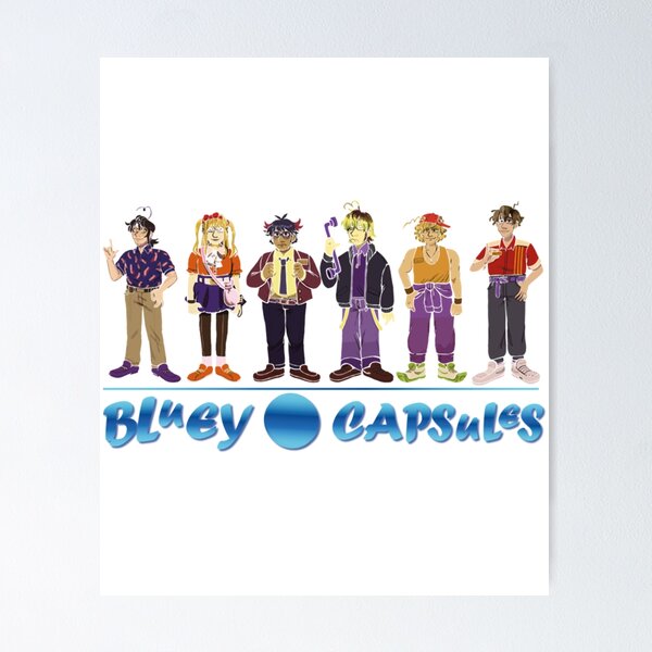 Blueycapsules Poster for Sale by collinsdrawings