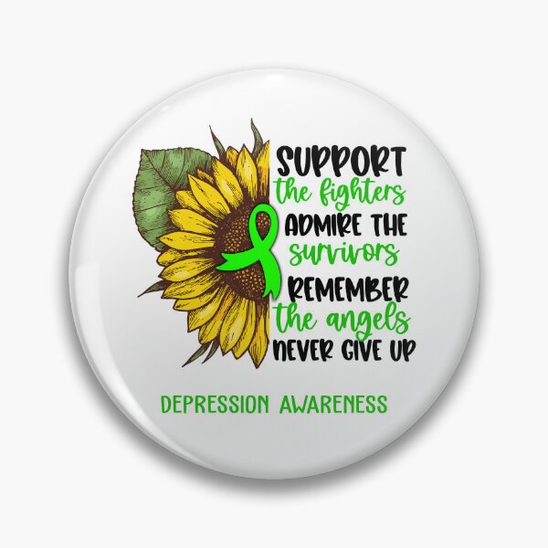 Item preview, Depression Awareness - Support the Fighters Admire the Survivors Remember the Angels Never Give Up designed and sold by whlrcheryl.