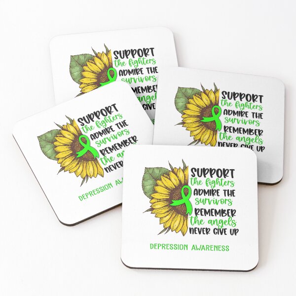 Item preview, Depression Awareness - Support the Fighters Admire the Survivors Remember the Angels Never Give Up designed and sold by whlrcheryl.