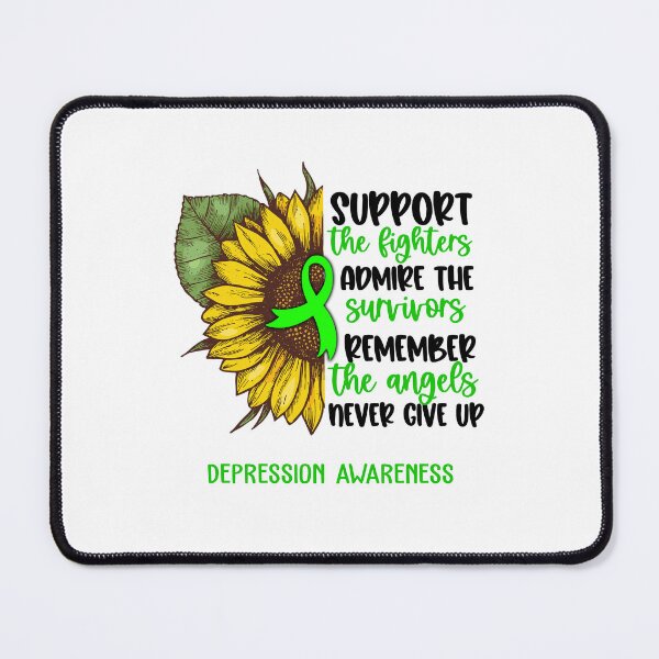 Item preview, Depression Awareness - Support the Fighters Admire the Survivors Remember the Angels Never Give Up designed and sold by whlrcheryl.