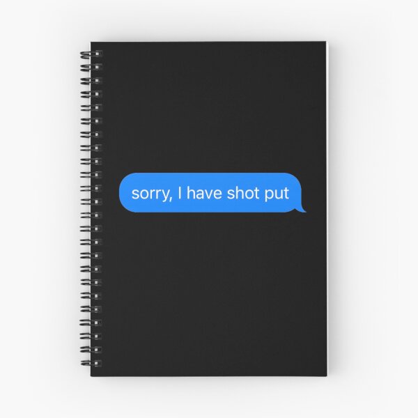 Item preview, Sorry I Have Shot put Text Message Black - Funny Gym designed and sold by GymWearDepot.