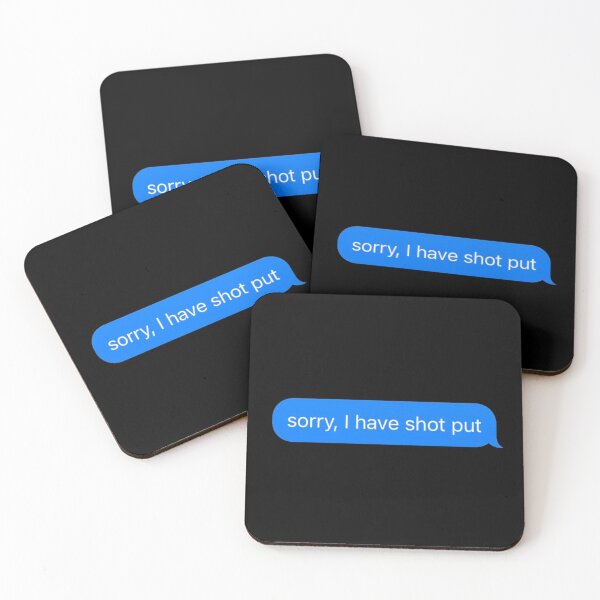 Item preview, Sorry I Have Shot put Text Message Black - Funny Gym designed and sold by GymWearDepot.