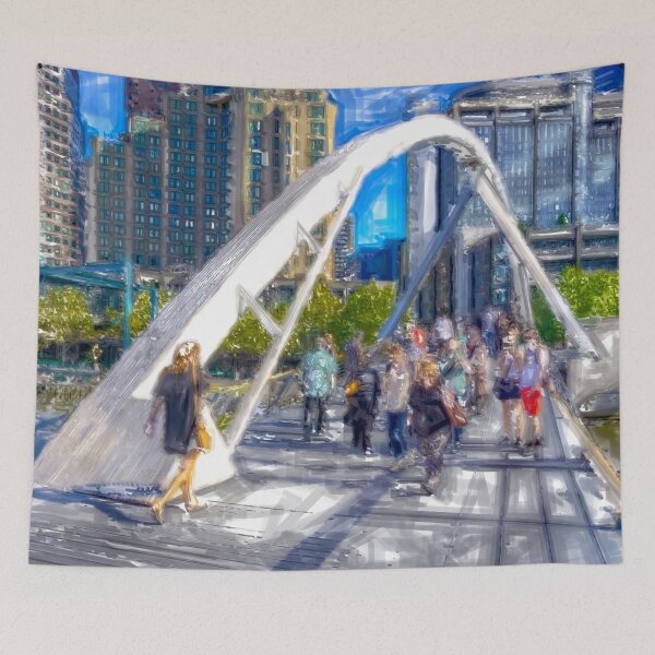 Item preview, Arch Bridge Across the Yarra - Marker Art designed and sold by Steven Jodoin.