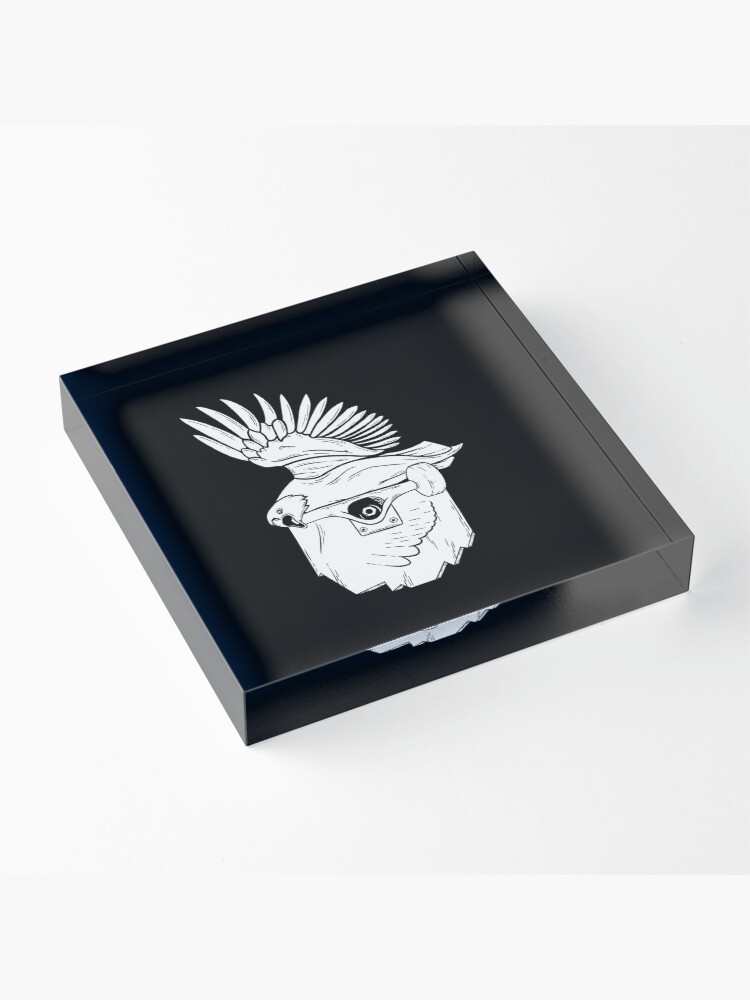 Thumbnail 3 of 5, Acrylic Block, Skateboarding Eagle - Flight Acadamy (white design) designed and sold by LeDarkstone.
