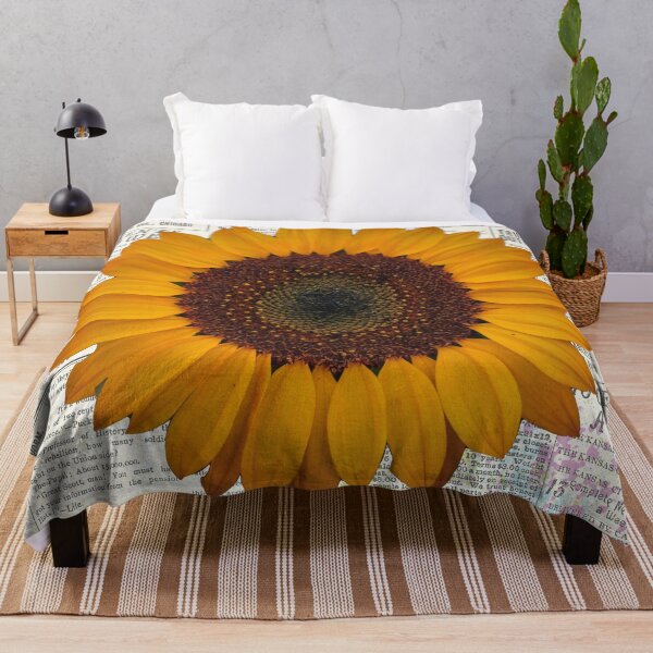 Item preview, Sunflower on Newsprint designed and sold by Groovy Gringa.