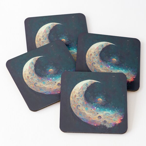 Item preview, Abstract Fantasy Moon Painted Rainbows designed and sold by MythicPrompts.