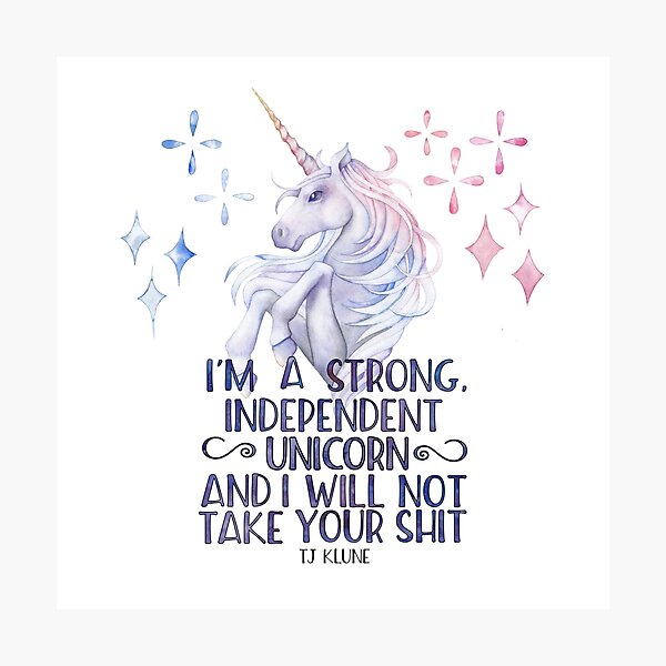 I am a strong independent unicorn - The lightning struck heart Photographic Print