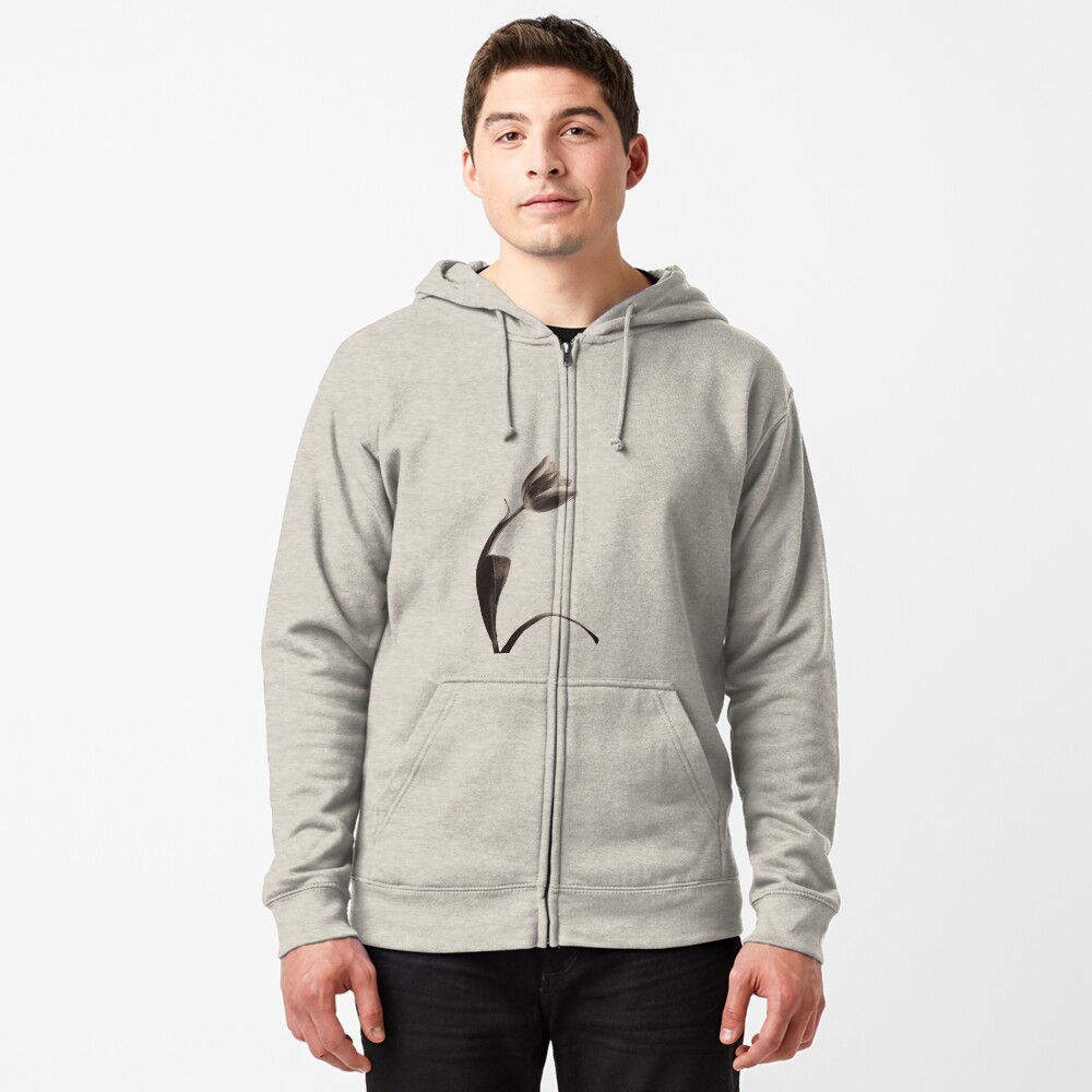Antique Tulip Zipped Hoodie