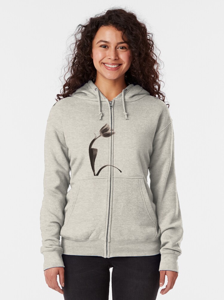Alternate view of Antique Tulip Zipped Hoodie