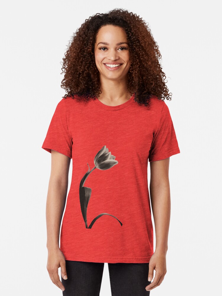 Alternate view of Antique Tulip Tri-blend T-Shirt
