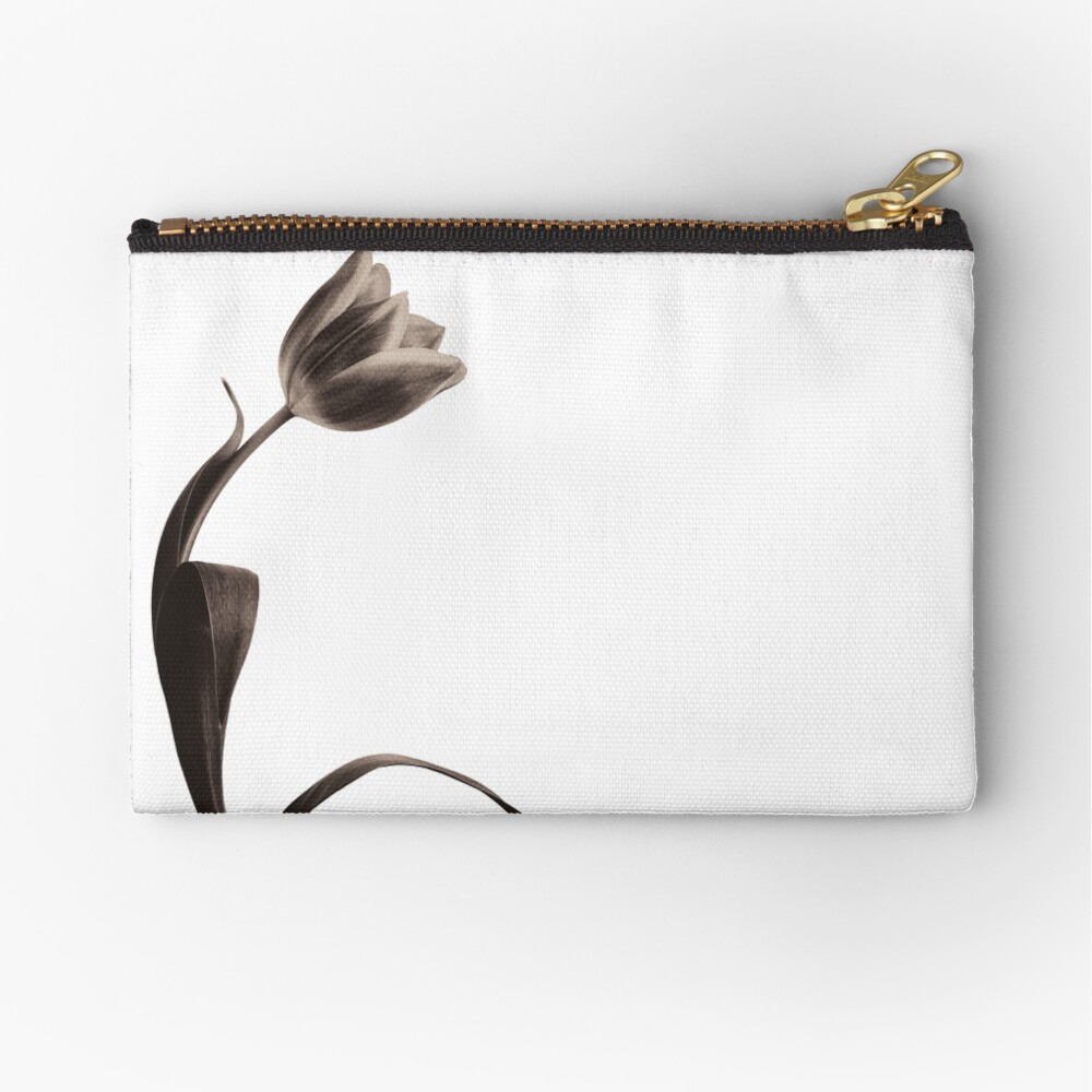 Antique Tulip Zipper Pouch