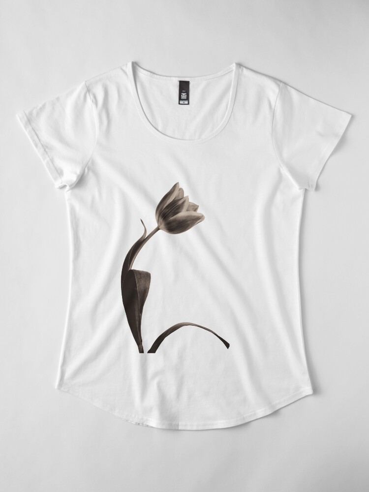 Alternate view of Antique Tulip Premium Scoop T-Shirt