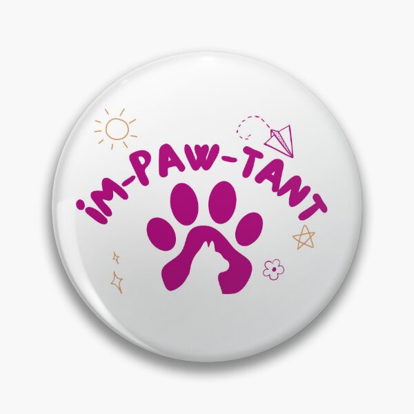 Item preview, Impawtant Kitten Cat Paw Fun Humor Minimalist Illustration  designed and sold by jingenuity.