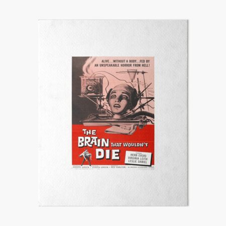 The Brain That Wouldn't Die Movie Poster Art Board Print for Sale by  MovieFunTime