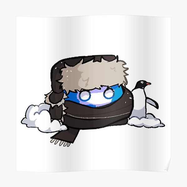 Antarctica Countryball Poster For Sale By Cat Castle Redbubble   Poster,504x498,f8f8f8 Pad,600x600,f8f8f8 