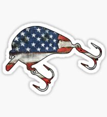 Pegatina Señuelo de pesca estadounidense