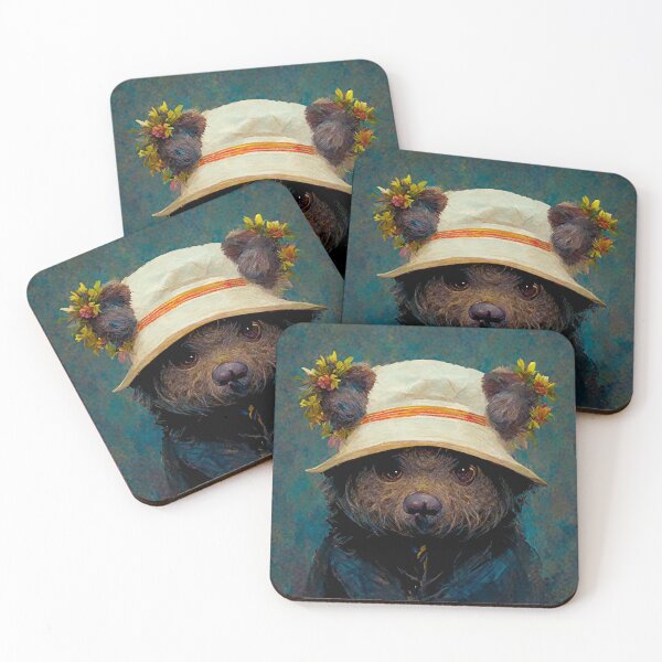 Item preview, Cute Bear Wearing Summer hat designed and sold by AnimalArtPhotos.