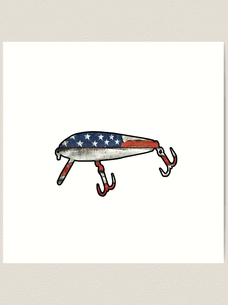 USA American Fishing Lure" Art Print for Sale by Statepallets | Redbubble