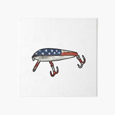 USA American Fishing Lure Art Board Print for Sale by Michael Garber