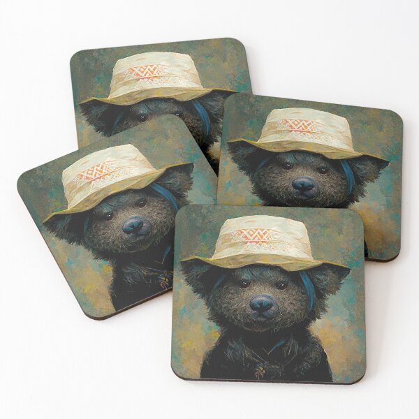 Item preview, Cute Bear Wearing Summer hat designed and sold by AnimalArtPhotos.