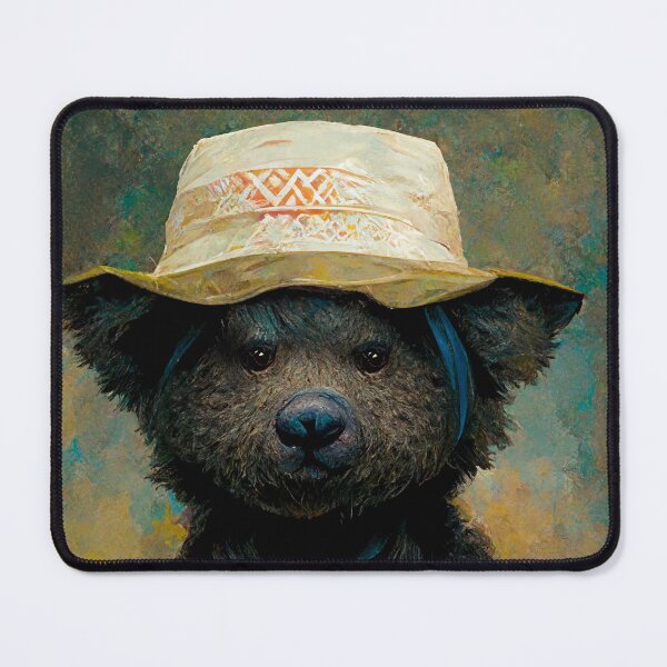 Item preview, Cute Bear Wearing Summer hat designed and sold by AnimalArtPhotos.