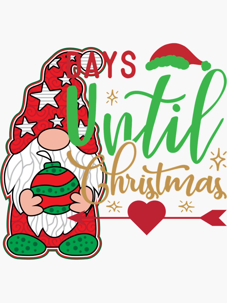 "DAYS UNTIL CHRISTMAS " Sticker for Sale by Vivaldiwatson Redbubble