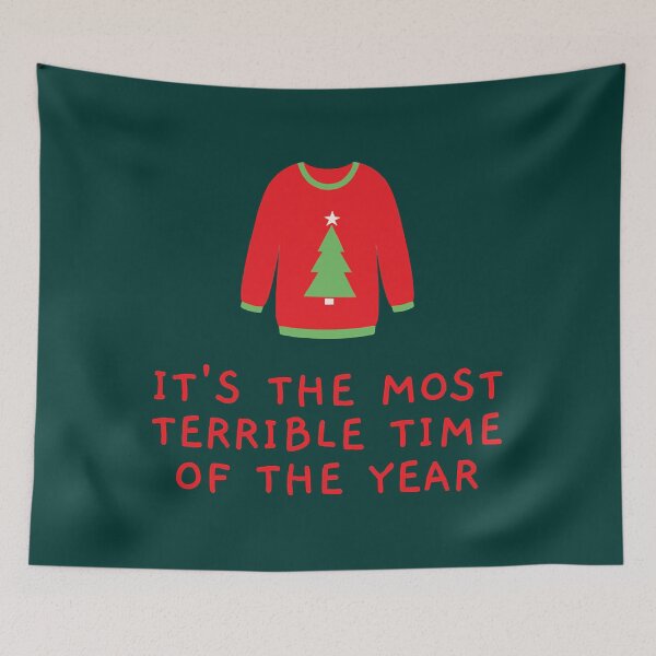 Item preview, It&x27;s the Most Terrible Time of the Year - Offensive Christmas Sweater (White) Baby One-Piece designed and sold by AdrianHamilton.