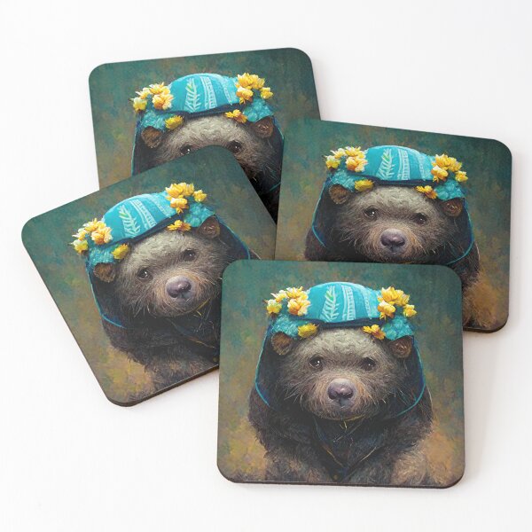Item preview, Cute Bear Wearing Summer hat designed and sold by AnimalArtPhotos.