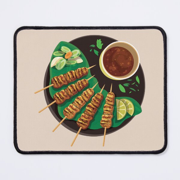 Item preview, Satay - Grilled Meat Skewers Served with Peanut Sauce designed and sold by Alicia Chee.