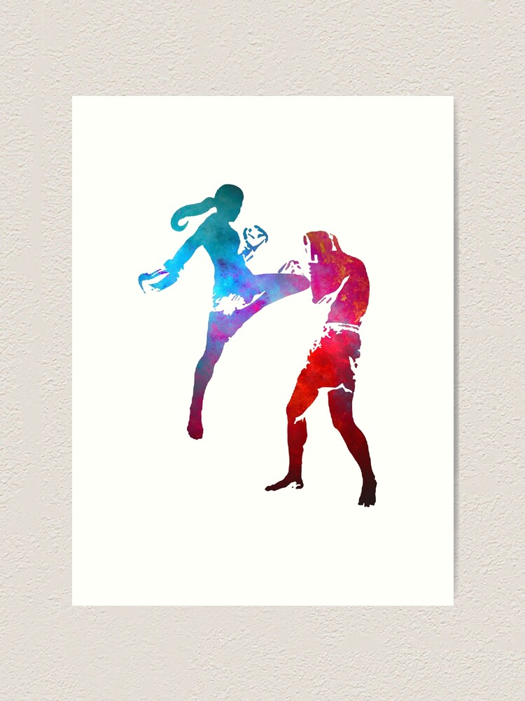 "Kickboxing " Art Print by wood-pig | Redbubble