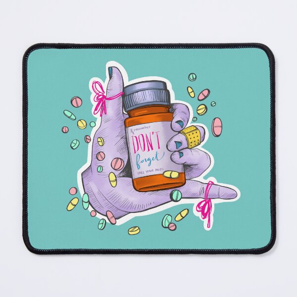 Item preview, Purple and Teal Don't Forget To Take Your Meds Reminder designed and sold by cartuart.