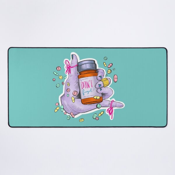 Item preview, Purple and Teal Don't Forget To Take Your Meds Reminder designed and sold by cartuart.