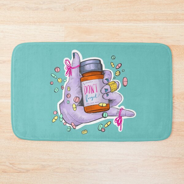 Item preview, Purple and Teal Don't Forget To Take Your Meds Reminder designed and sold by cartuart.