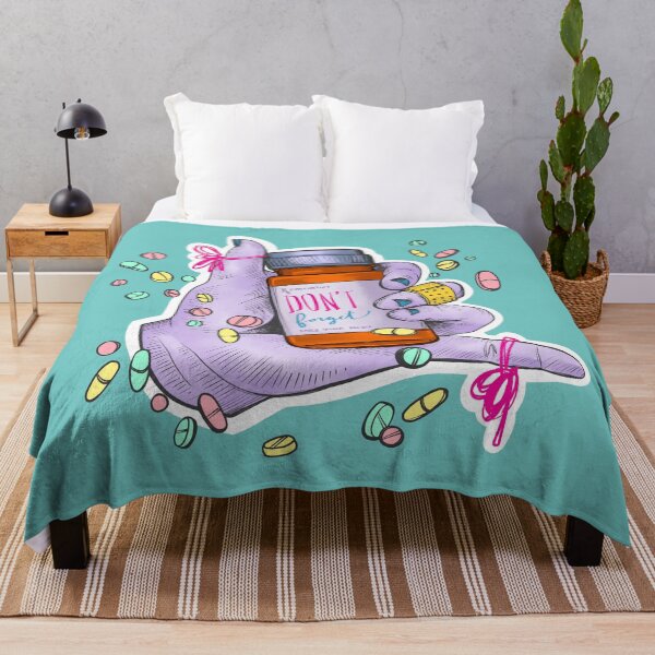 Item preview, Purple and Teal Don't Forget To Take Your Meds Reminder designed and sold by cartuart.
