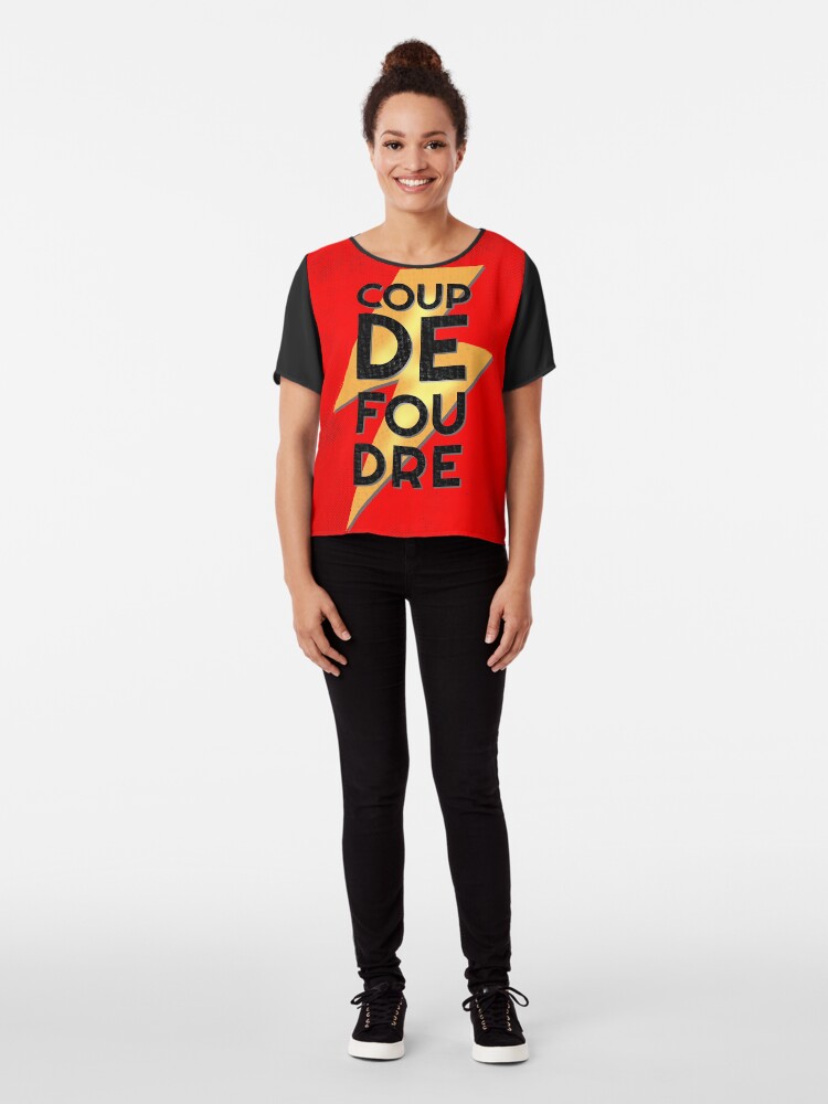 Alternate view of Coup de Foudre Love at First Sight Chiffon Top