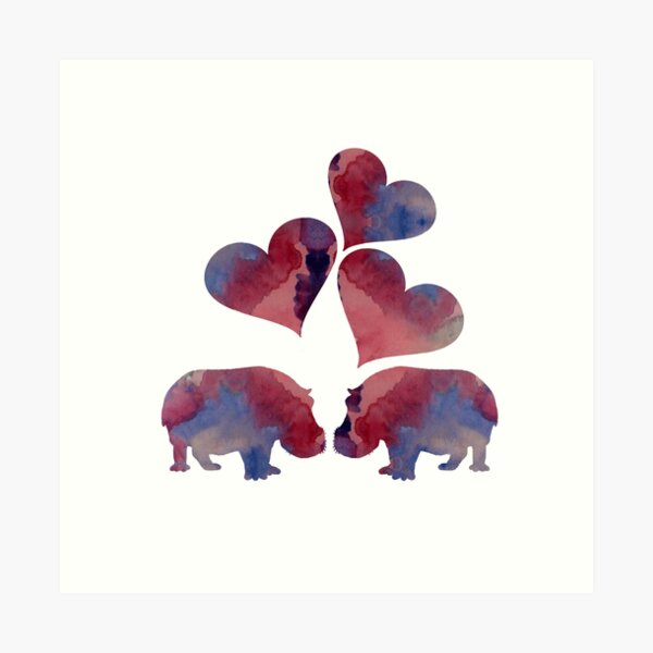 Hippo Art Art Print