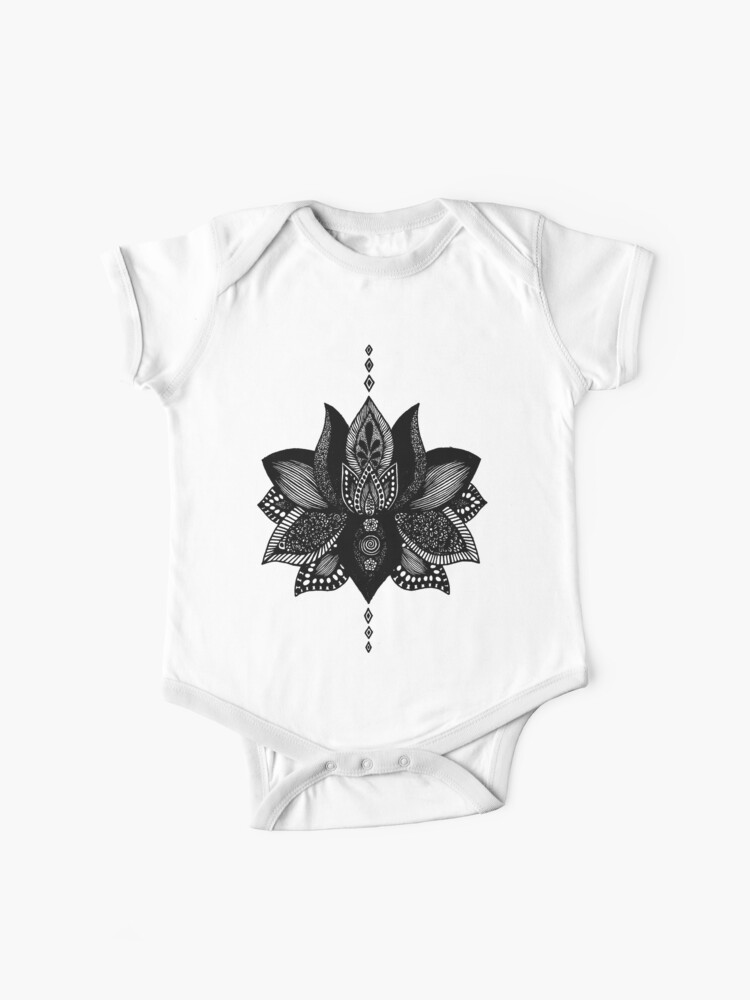 Lotus Tattoo Design 1 Baby One Piece By Dare2draw Redbubble