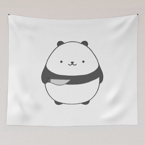 Item preview, stabby panda (white bg) designed and sold by DesignByJennyyy.