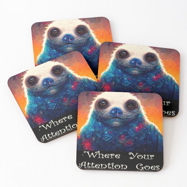 Item preview, Sloth Wisdom. Where Your Attention Goes, Energy Flows.  designed and sold by Rocky Mountain Artistry.