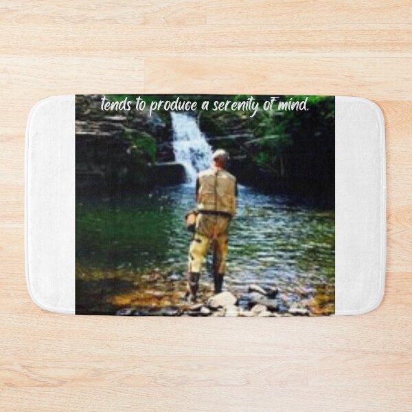 Item preview, Fly Fishing Inspirational Quote Trout Stream Waterfall designed and sold by OutdoorsZee1.