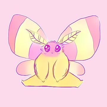 Stock Art Drawing of a Rosy Maple Moth