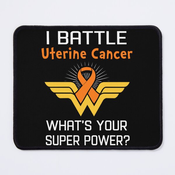 Item preview, I Battle Uterine Cancer What's Your Super Power Support Uterine Cancer Warrior Gifts designed and sold by Sabfit.