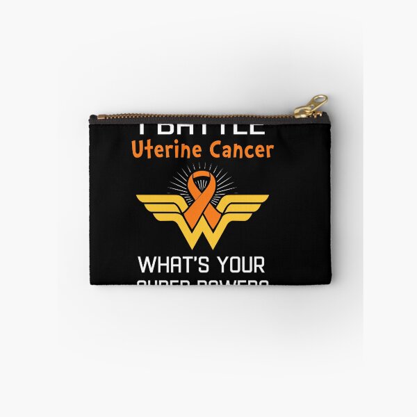 Item preview, I Battle Uterine Cancer What's Your Super Power Support Uterine Cancer Warrior Gifts  designed and sold by Sabfit.