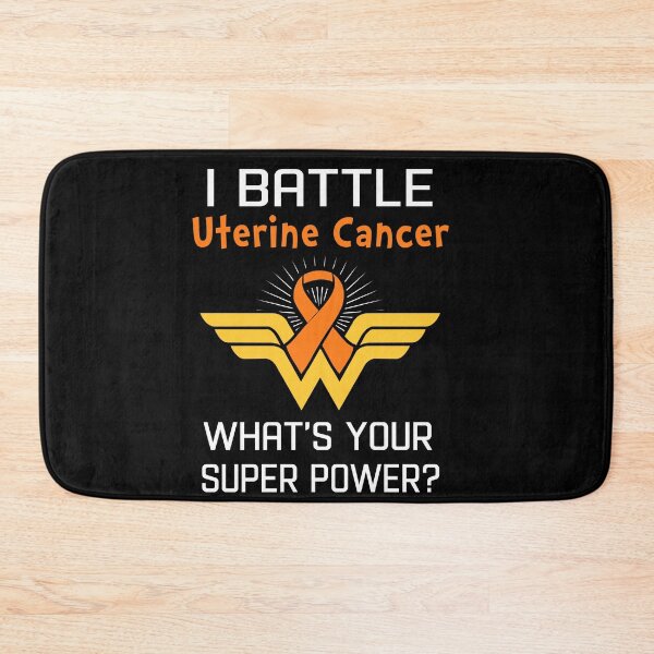 Item preview, I Battle Uterine Cancer What's Your Super Power Support Uterine Cancer Warrior Gifts  designed and sold by Sabfit.